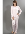 Womens Floral Knitted Long Sleeve Pyjama Suit