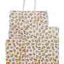 Leopard Brown Coloured on White Paper Carrier Bag with Twisted Handle
