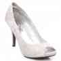 Women High Heel Open Toe Slip On Court Shoes With Stilleto Heel