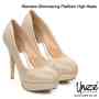 Womens Shimmering Platform High Heels