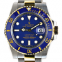 Pre-owned Rolex Submariner 116613 Blue Dial Watch