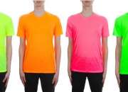 Buy Mens Brave Soul Crew Neck T-Shirt Neon Bright Plain Colours UK