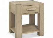Bentley Designs Turin Aged Oak Lamp Table with Drawer