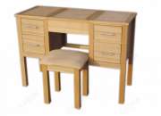LPD Oakridge Oak Dressing Table with Stool | Furniture Direct UK