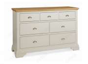 Bentley Designs Hampstead Soft Grey and Oak 3+4 Drawer Chest