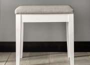 Bentley Designs Ashby White Dressing Table Stool